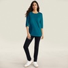 image:imageLands End Womens Slim Leg Knit Pull On Pants  Mid Rise CottonRich Jersey With Stretch Wide Elastic Waist Ankle Length Work Travel Petite and PlusBlack