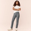 image:imageLands End Womens Slim Leg Knit Pull On Pants  Mid Rise CottonRich Jersey With Stretch Wide Elastic Waist Ankle Length Work Travel Petite and PlusCharcoal Heather