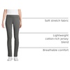 image:imageLands End Womens Slim Leg Knit Pull On Pants  Mid Rise CottonRich Jersey With Stretch Wide Elastic Waist Ankle Length Work Travel Petite and PlusCharcoal Heather