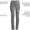 image:imageLands End Womens Slim Leg Knit Pull On Pants  Mid Rise CottonRich Jersey With Stretch Wide Elastic Waist Ankle Length Work Travel Petite and PlusCharcoal Heather