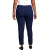 image:imageLands End Womens Slim Leg Knit Pull On Pants  Mid Rise CottonRich Jersey With Stretch Wide Elastic Waist Ankle Length Work Travel Petite and PlusDeep Sea Navy