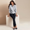 image:imageLands End Womens Slim Leg Knit Pull On Pants  Mid Rise CottonRich Jersey With Stretch Wide Elastic Waist Ankle Length Work Travel Petite and PlusDeep Sea Navy