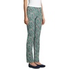 image:imageLands End Womens Slim Leg Knit Pull On Pants  Mid Rise CottonRich Jersey With Stretch Wide Elastic Waist Ankle Length Work Travel Petite and PlusDeep Sea Navy Dotted Floral