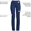 image:imageLands End Womens Slim Leg Knit Pull On Pants  Mid Rise CottonRich Jersey With Stretch Wide Elastic Waist Ankle Length Work Travel Petite and PlusDeep Sea Navy