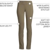 image:imageLands End Womens Slim Leg Knit Pull On Pants  Mid Rise CottonRich Jersey With Stretch Wide Elastic Waist Ankle Length Work Travel Petite and PlusForest Moss