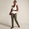 image:imageLands End Womens Slim Leg Knit Pull On Pants  Mid Rise CottonRich Jersey With Stretch Wide Elastic Waist Ankle Length Work Travel Petite and PlusForest Moss
