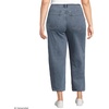 image:imageLands End Womens Soft Denim Mid Rise Relaxed Straight Crop JeansBeau Blue Patchwork