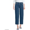 image:imageLands End Womens Soft Denim Mid Rise Relaxed Straight Crop JeansCrawford Wash