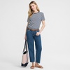 image:imageLands End Womens Soft Denim Mid Rise Relaxed Straight Crop JeansCrawford Wash