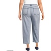 image:imageLands End Womens Soft Denim Mid Rise Relaxed Straight Crop JeansHarlow Blue Wash