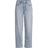 image:imageLands End Womens Soft Denim Mid Rise Relaxed Straight Crop JeansHarlow Blue Wash