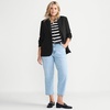 image:imageLands End Womens Soft Denim Mid Rise Relaxed Straight Crop JeansHarlow Blue Wash