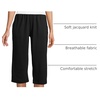 image:imageLands End Womens Sport Knit High Rise Elastic Waist Capri PantsBlack