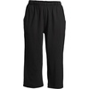 image:imageLands End Womens Sport Knit High Rise Elastic Waist Capri PantsBlack