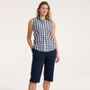 image:imageLands End Womens Sport Knit High Rise Elastic Waist Capri PantsRadiant Navy