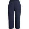image:imageLands End Womens Sport Knit High Rise Elastic Waist Capri PantsRadiant Navy