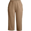 image:imageLands End Womens Sport Knit High Rise Elastic Waist Capri PantsRich Camel