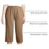 image:imageLands End Womens Sport Knit High Rise Elastic Waist Capri PantsRich Camel