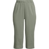image:imageLands End Womens Sport Knit High Rise Elastic Waist Capri PantsSage
