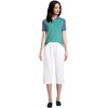 image:imageLands End Womens Sport Knit High Rise Elastic Waist Capri PantsWhite