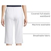 image:imageLands End Womens Sport Knit High Rise Elastic Waist Capri PantsWhite