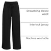 image:imageLands End Womens Sport Knit Pull On Drawstring Wide Leg Crop PantsBlack