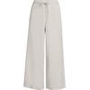 image:imageLands End Womens Sport Knit Pull On Drawstring Wide Leg Crop PantsLight Stone
