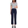 image:imageLands End Womens Starfish High Rise Knit Denim Straight Crop JeansDark Indigo