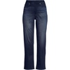 image:imageLands End Womens Starfish High Rise Knit Denim Straight Crop JeansDark Indigo Blue Wash
