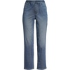 image:imageLands End Womens Starfish High Rise Knit Denim Straight Crop JeansIndigo Tide Blue