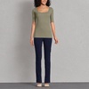 image:imageLands End Womens Starfish High Rise Knit Denim Straight JeansDark Indigo