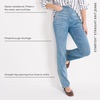 image:imageLands End Womens Starfish High Rise Knit Denim Straight JeansLight Brook