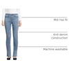 image:imageLands End Womens Starfish High Rise Knit Denim Straight JeansLight Brook