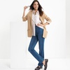 image:imageLands End Womens Starfish High Rise Knit Denim Straight JeansMedium Sea Blue