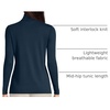 image:imageLands End Womens Supima Cotton Turtleneck  100 Supima Cotton Interlock Knit Fitted Side Vents Tagless Layering Petite and Plus SizesRadiant Navy
