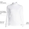 image:imageLands End Womens Supima Cotton Turtleneck  100 Supima Cotton Interlock Knit Fitted Side Vents Tagless Layering Petite and Plus SizesWhite