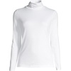 image:imageLands End Womens Supima Cotton Turtleneck  100 Supima Cotton Interlock Knit Fitted Side Vents Tagless Layering Petite and Plus SizesWhite