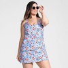 image:imageLands End Womens Tummy Control Skirt Swim BottomsSoft Cloud Blue Poppy Floral