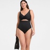 image:imageLands End Womens Wrap Monokini High Leg One Piece SwimsuitBlack