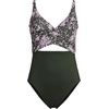 image:imageLands End Womens Wrap Monokini High Leg One Piece SwimsuitOrchid Meadow Ditsy Floral