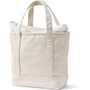 image:imageLands End Zip Top Canvas Tote Bag  100 Cotton Canvas Five Pockets Key Strap WaterResistant Base Stands Upright Beach Bag Travel Tote Grocery ToteCompass Red Love XoxoNatural