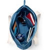 image:imageLands End Zip Top Canvas Tote Bag  100 Cotton Canvas Five Pockets Key Strap WaterResistant Base Stands Upright Beach Bag Travel Tote Grocery ToteDenim Blue
