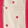 image:imageLands End Zip Top Canvas Tote Bag  100 Cotton Canvas Five Pockets Key Strap WaterResistant Base Stands Upright Beach Bag Travel Tote Grocery ToteEmbroidered Hearts