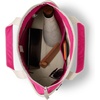 image:imageLands End Zip Top Canvas Tote Bag  100 Cotton Canvas Five Pockets Key Strap WaterResistant Base Stands Upright Beach Bag Travel Tote Grocery ToteNaturalHot Pink