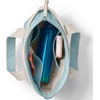 image:imageLands End Zip Top Canvas Tote Bag  100 Cotton Canvas Five Pockets Key Strap WaterResistant Base Stands Upright Beach Bag Travel Tote Grocery ToteNaturalPale Teal