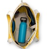 image:imageLands End Zip Top Canvas Tote Bag  100 Cotton Canvas Five Pockets Key Strap WaterResistant Base Stands Upright Beach Bag Travel Tote Grocery ToteNaturalGoldenrod