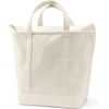 image:imageLands End Zip Top Canvas Tote Bag  100 Cotton Canvas Five Pockets Key Strap WaterResistant Base Stands Upright Beach Bag Travel Tote Grocery ToteNatural
