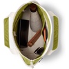 image:imageLands End Zip Top Canvas Tote Bag  100 Cotton Canvas Five Pockets Key Strap WaterResistant Base Stands Upright Beach Bag Travel Tote Grocery ToteNaturalVintage Lime Green