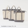 image:imageLands End Zip Top Canvas Tote Bag  100 Cotton Canvas Five Pockets Key Strap WaterResistant Base Stands Upright Beach Bag Travel Tote Grocery ToteNaturalSilver Graphite