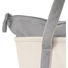 image:imageLands End Zip Top Canvas Tote Bag  100 Cotton Canvas Five Pockets Key Strap WaterResistant Base Stands Upright Beach Bag Travel Tote Grocery ToteNaturalSilver Graphite